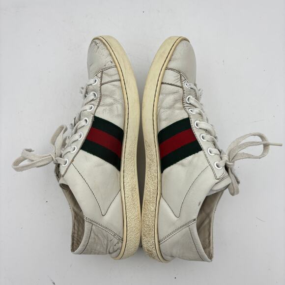 Gucci Ace Stripe Golden Bee Sneakers Women's 37.5 / 7.5 Old Money - Picture 7 of 13